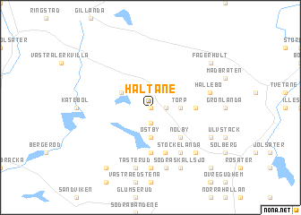 map of Håltane