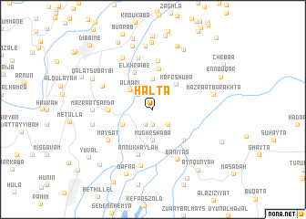 map of Ḩaltā