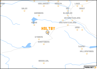 map of Håltby