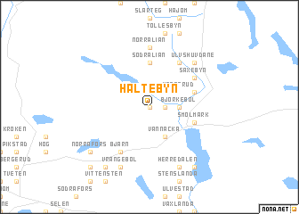 map of Håltebyn