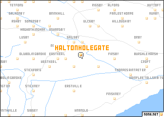 map of Halton Holegate