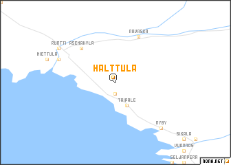 map of Halttula