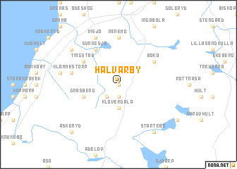 map of Halvarby