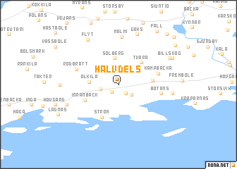 map of Halvdels