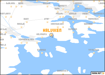 map of Hålviken