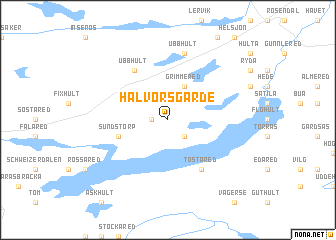 map of Halvorsgärde