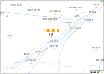 map of Ḩalwah