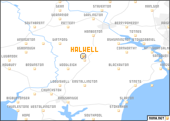 map of Halwell