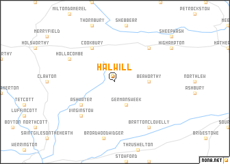 map of Halwill