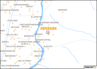 map of Ḩamāḑah