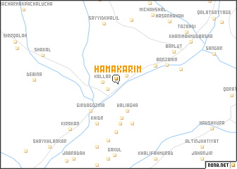 map of Ḩama Karim