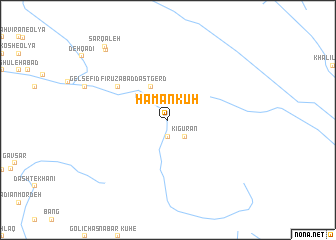 map of Hamān Kūh