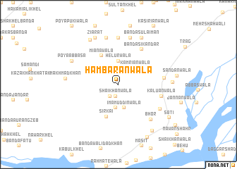 map of Hambarānwāla