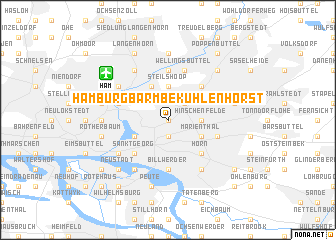 map of Hamburg-Barmbek-Uhlenhorst