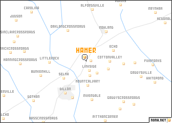 map of Hamer