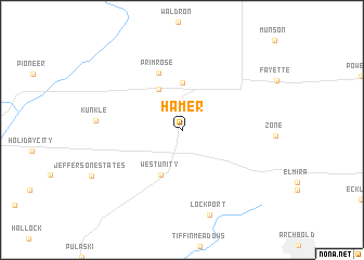 map of Hamer