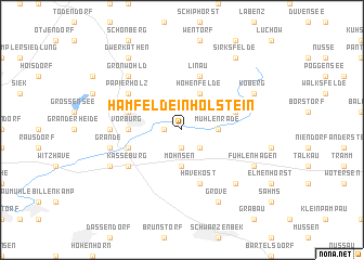 map of Hamfelde in Holstein