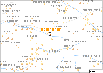 map of Ḩamīdābād