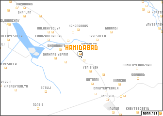 map of Ḩamīdābād