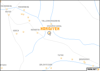 map of Ḩamīdīyeh