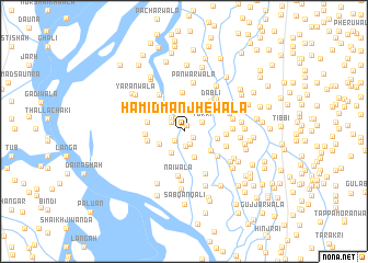 map of Hāmid Mānjhewāla