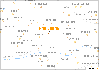 map of Ḩamīlābād