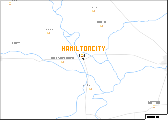 map of Hamilton City