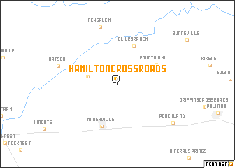 map of Hamilton Crossroads