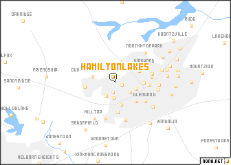 map of Hamilton Lakes