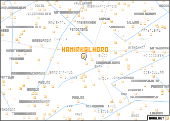 map of Hamīr Kalhoro