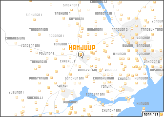 map of Hamju-ŭp