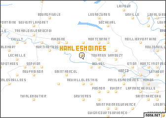 map of Ham-les-Moines
