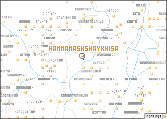 map of Ḩammām ash Shaykh ‘Īsá