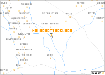 map of Ḩammām at Turkumān