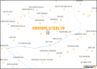 map of Ḩammāmlū-ye ‘Olyā