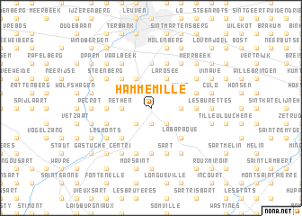 map of Hamme-Mille