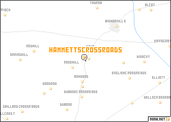 map of Hammetts Crossroads