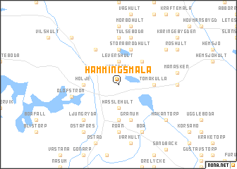 map of Hämmingsmåla