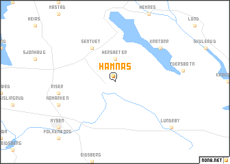 map of Hamnås