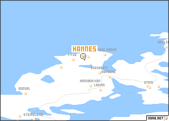 map of Hamnes