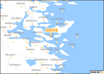 map of Hamnö