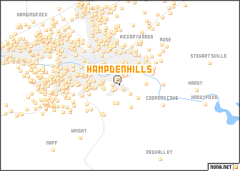 map of Hampden Hills