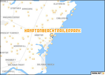 map of Hampton Beach Trailer Park