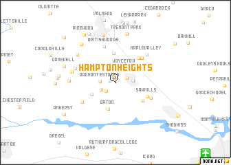 map of Hampton Heights