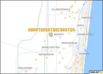 map of Hamptons at Boca Raton