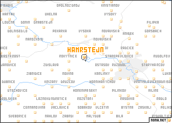 map of Hamrštejn