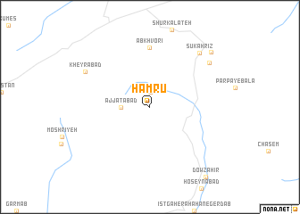 map of Ḩamrū