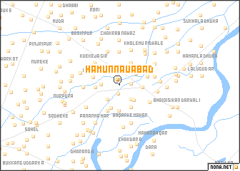 map of Hāmūn Nauābād