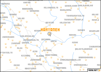 map of Hamyāneh