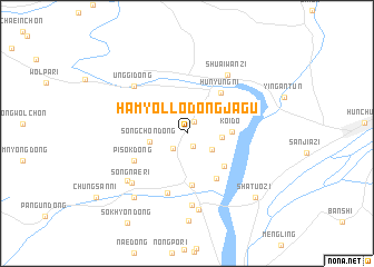 map of Hamyŏl-lodongjagu